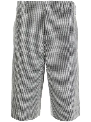 micro houndstooth Bermuda shorts 