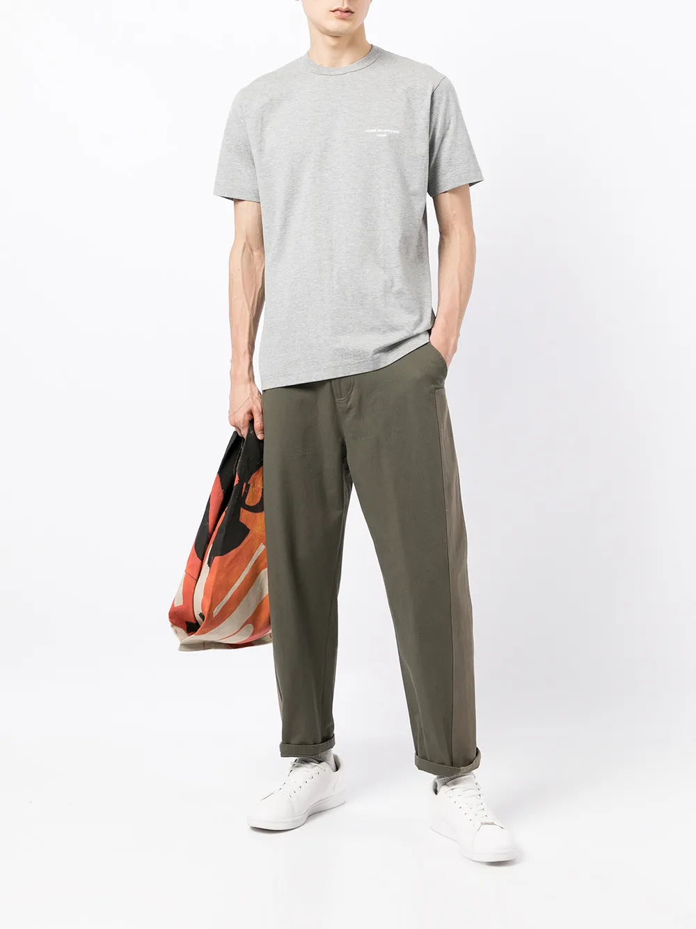 Comme Des Garçons Homme T-shirt met logoprint - Grijs