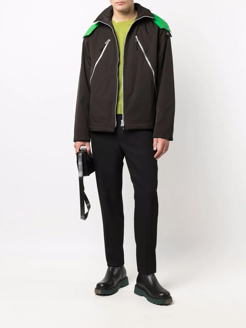 фото Bottega veneta куртка на молнии с потайным капюшоном