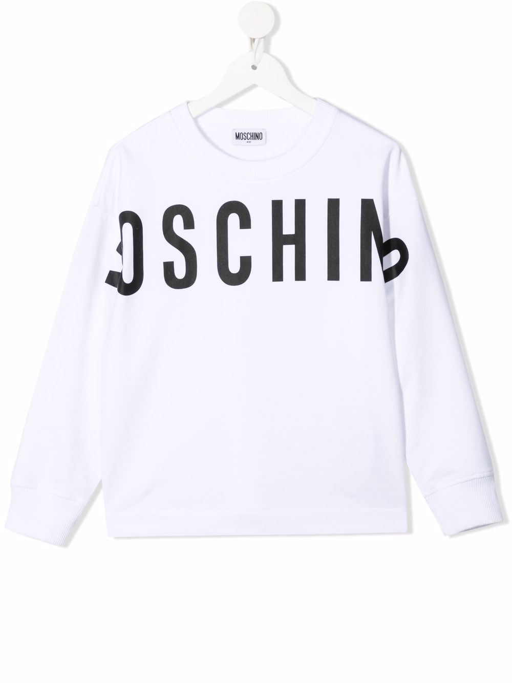 

Moschino Kids sudadera con logo estampado - Blanco