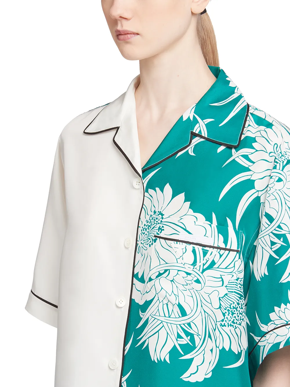 TAKUYA∞着用PRADA Double Match Silk Shirt トップス