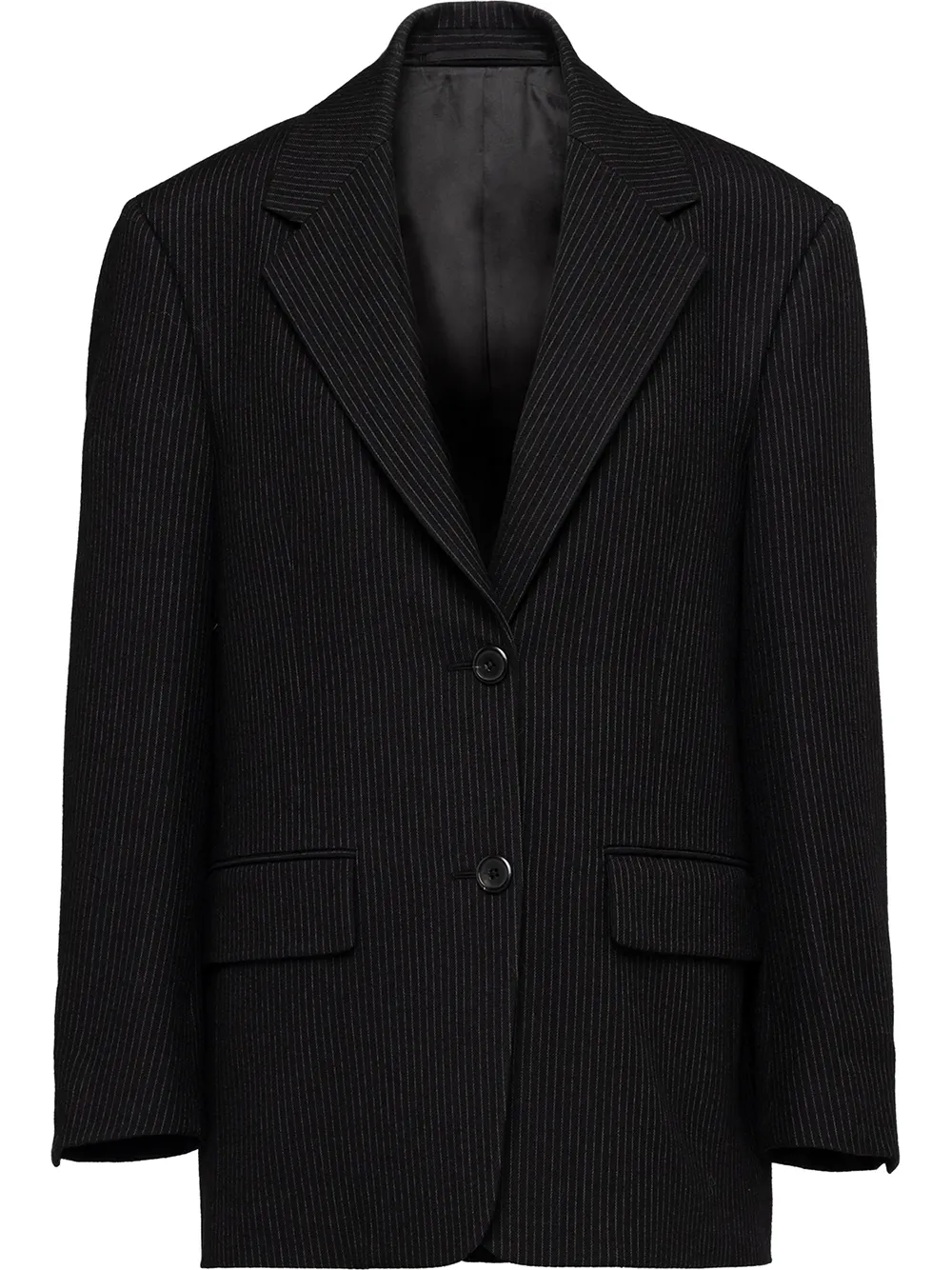 

Prada blazer a rayas diplomáticas - Negro