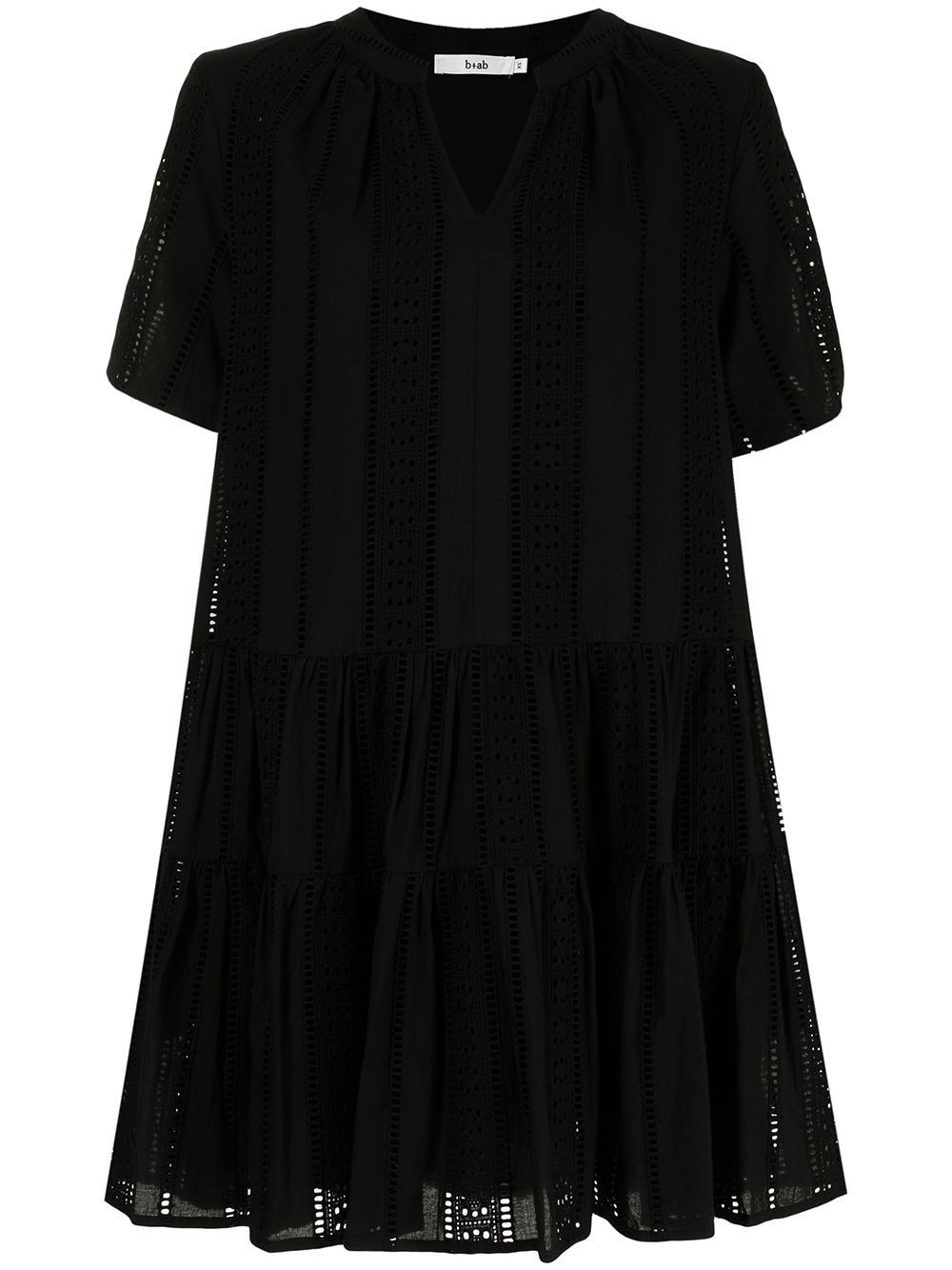 фото B+ab crochet-panelled smock dress