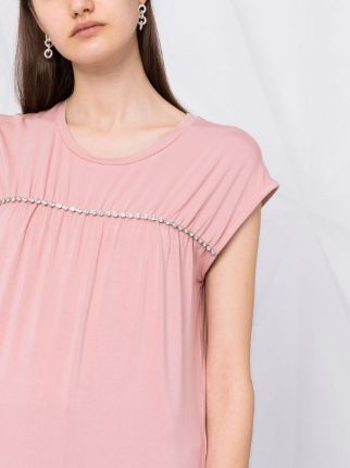 gem-embellished ruched top展示图