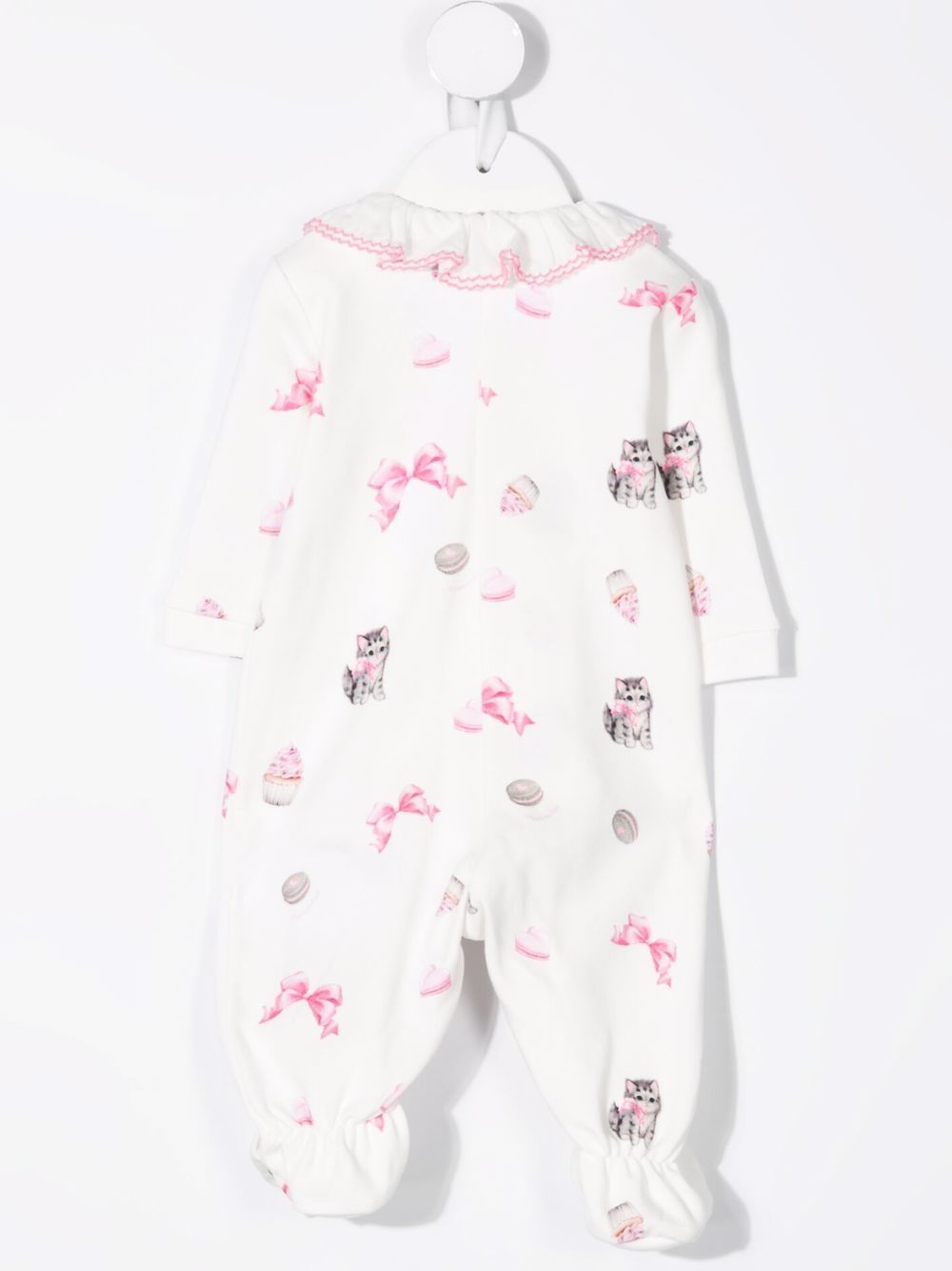 Shop Monnalisa Graphic Print Babygrow In White