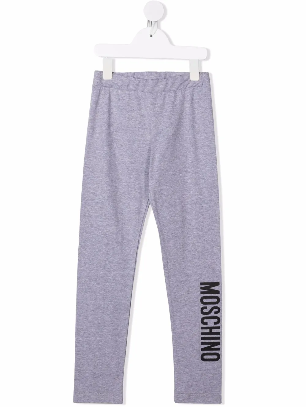 Image 1 of Moschino Kids logo-print stretch-cotton leggings