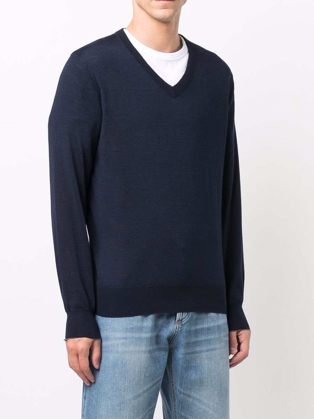 Brunello Cucinelli fine-knit V-neck jumper Men