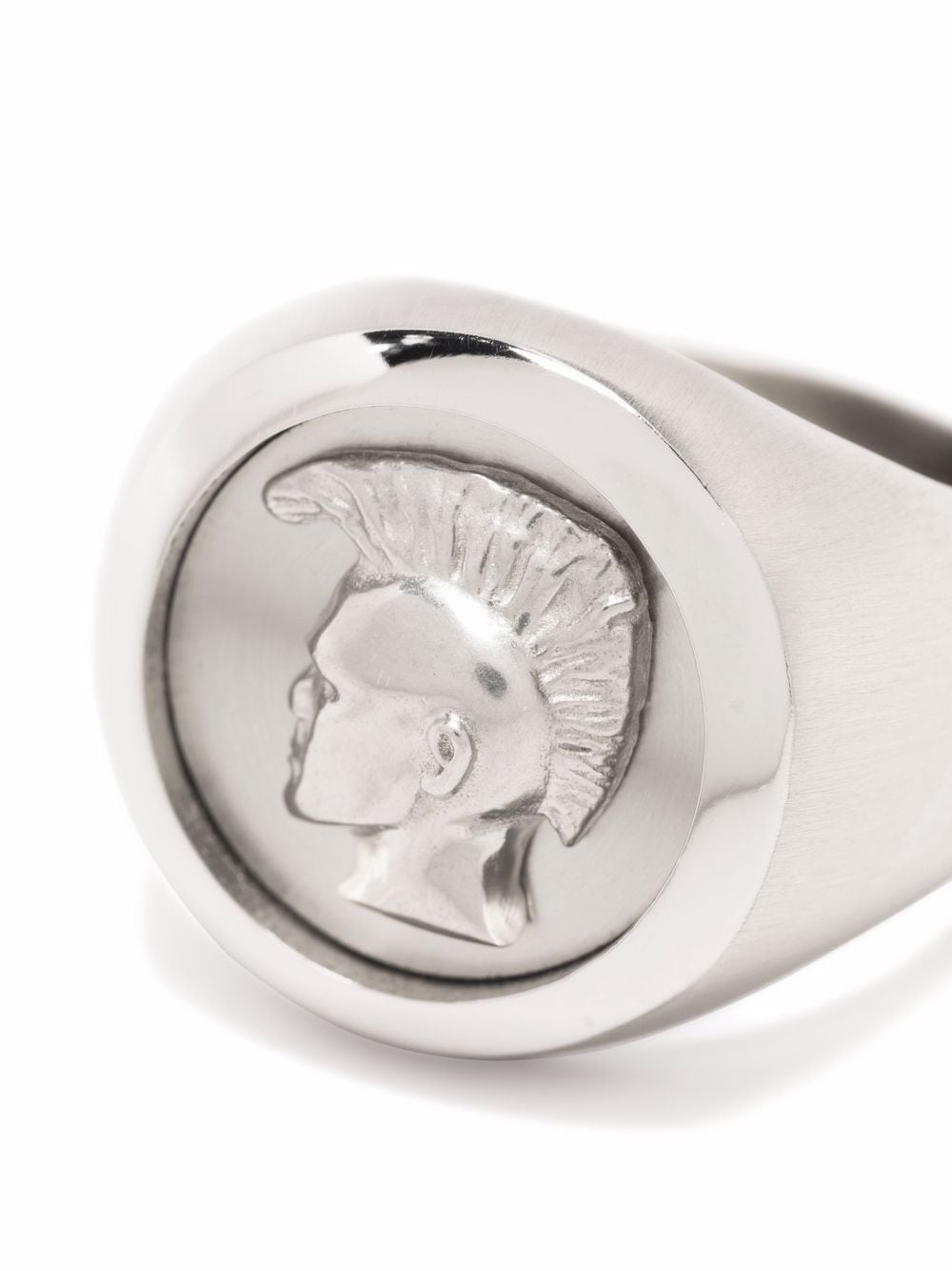 Shop Diesel Icon Signet Ring In Silver