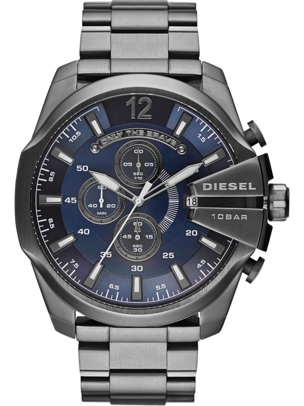 Diesel Mega Chief Chronograph horloge - Zilver