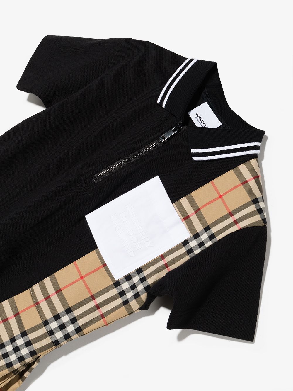 фото Burberry kids платье в клетку vintage check с короткими рукавами