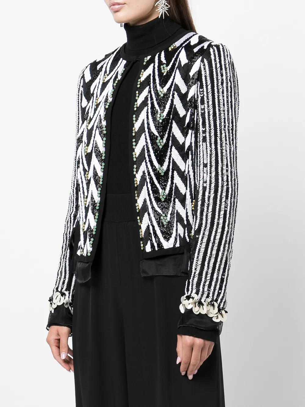 Giambattista Valli Jack met pailletten Zwart