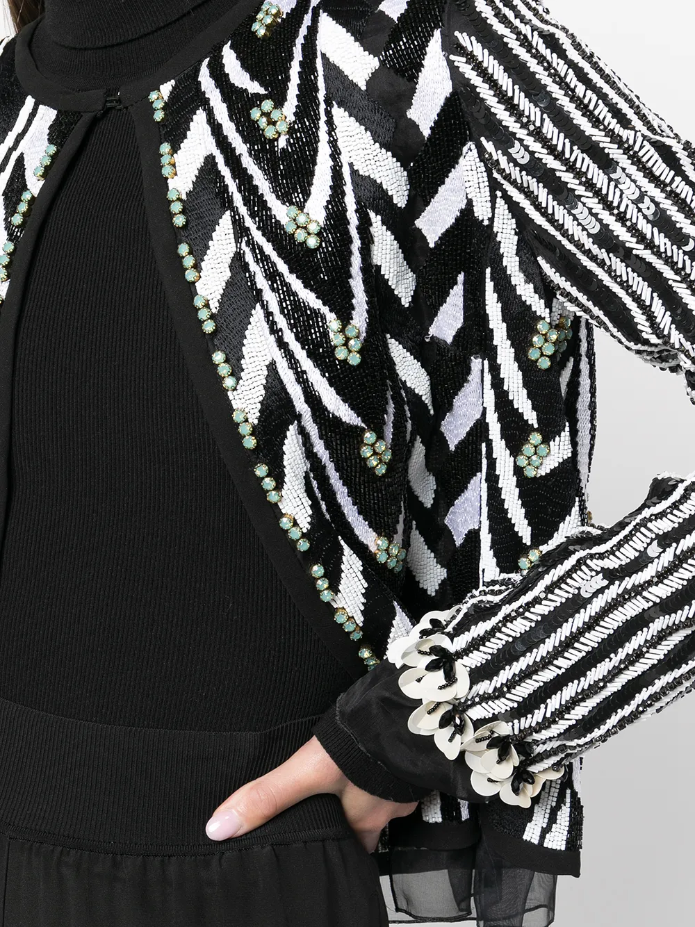 Giambattista Valli Jack met pailletten Zwart