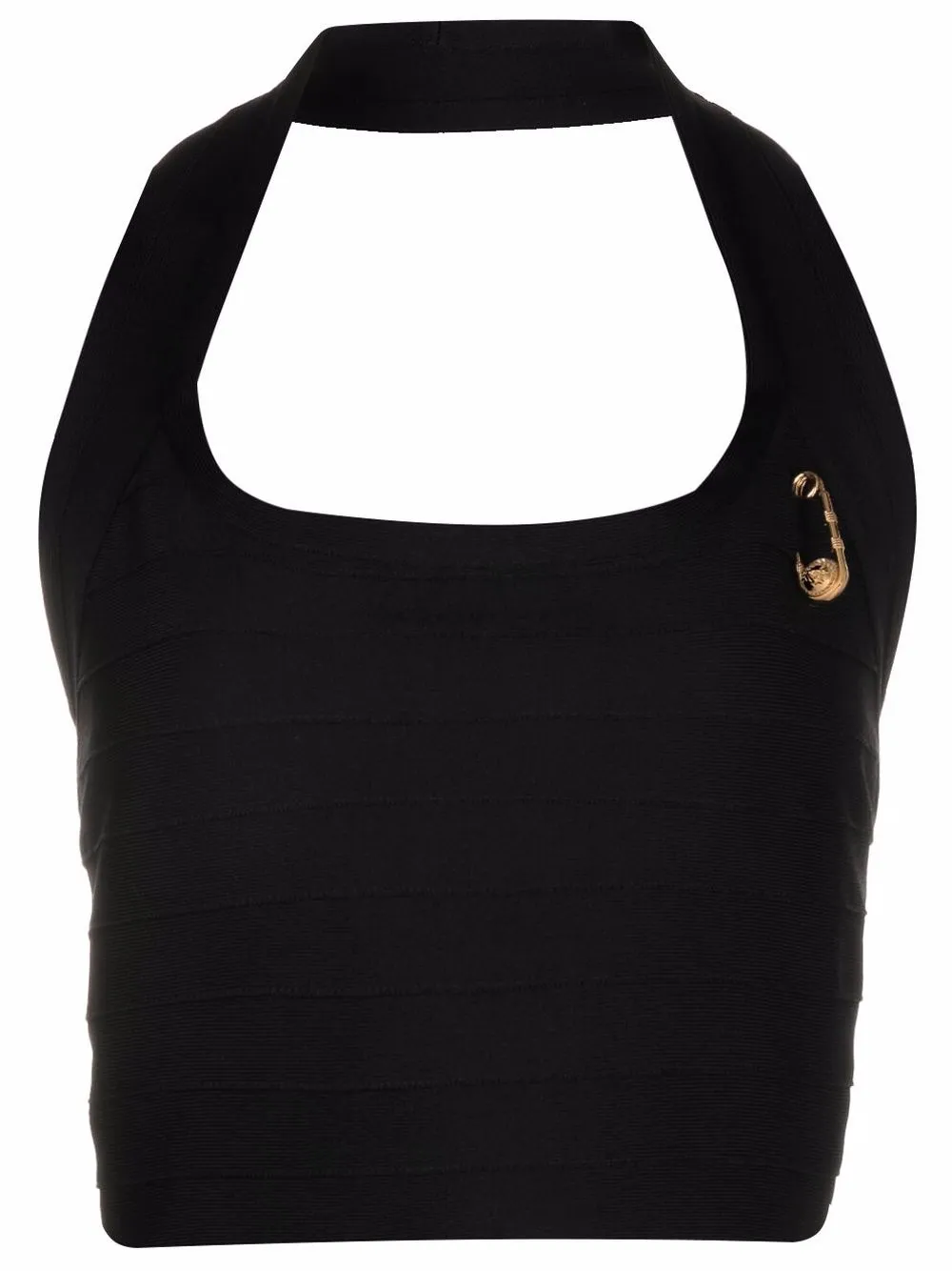 

Versace safety pink halterneck top - Black