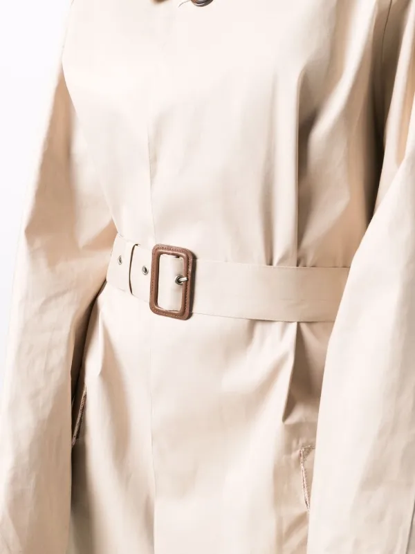 Maison Margiela Belted Car Coat | Neutrals | FARFETCH