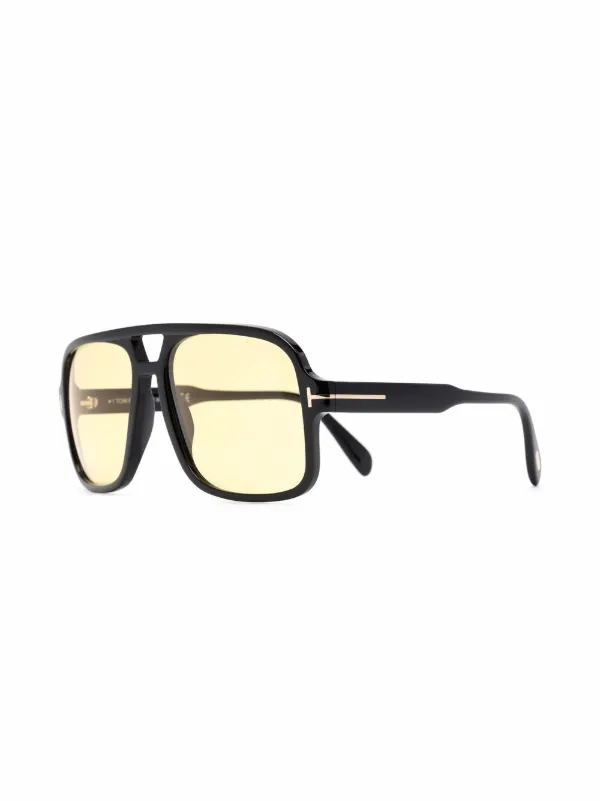 TOM FORD Eyewear Tinted pilot-frame Sunglasses | Black | FARFETCH