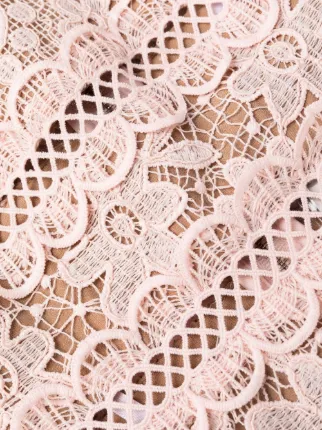 lace-detail short-sleeved mini dress展示图