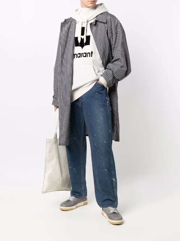 isabel marant moletom com capuz grey