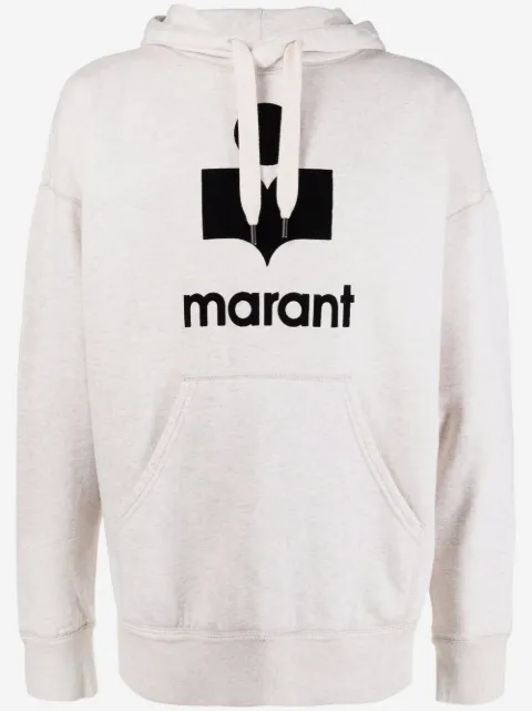 MARANT Miley flocked-logo hoodie
