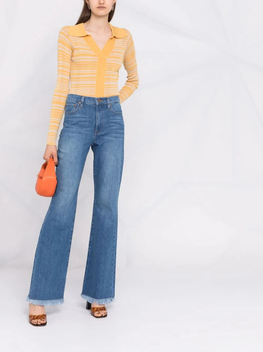 фото Alice+olivia расклешенные джинсы с завышенной талией