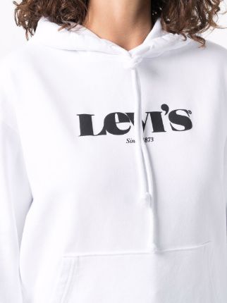 logo-print hoodie展示图