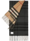 Burberry contrast-check cashmere scarf - Neutrals