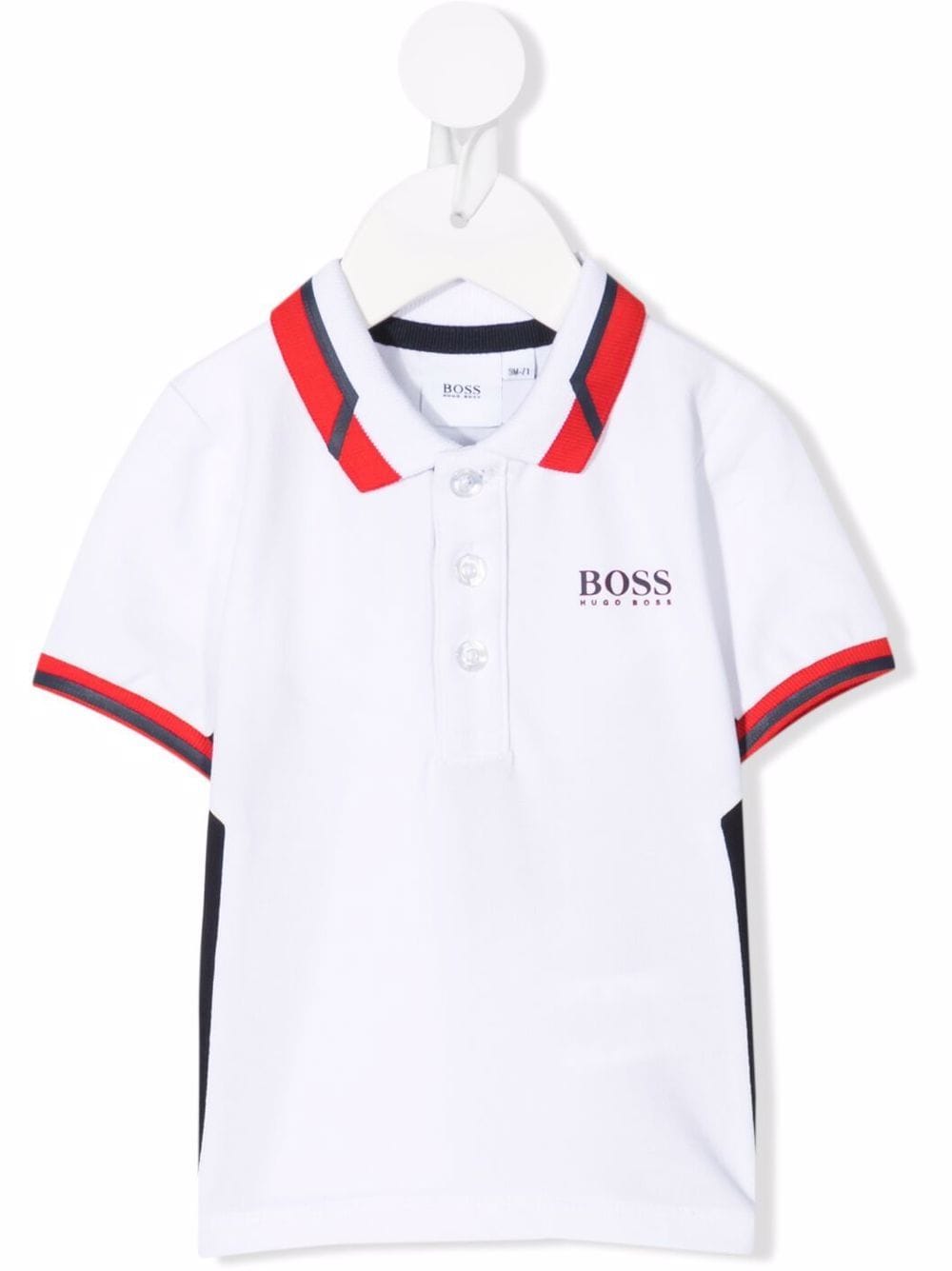 Image 1 of BOSS Kidswear logo-print cotton polo shirt