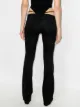 AREA asymmetric-strap flared trousers