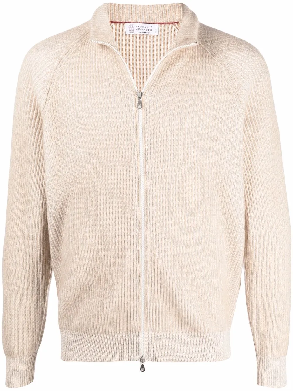 

Brunello Cucinelli zip-up cashmere jumper - Brown