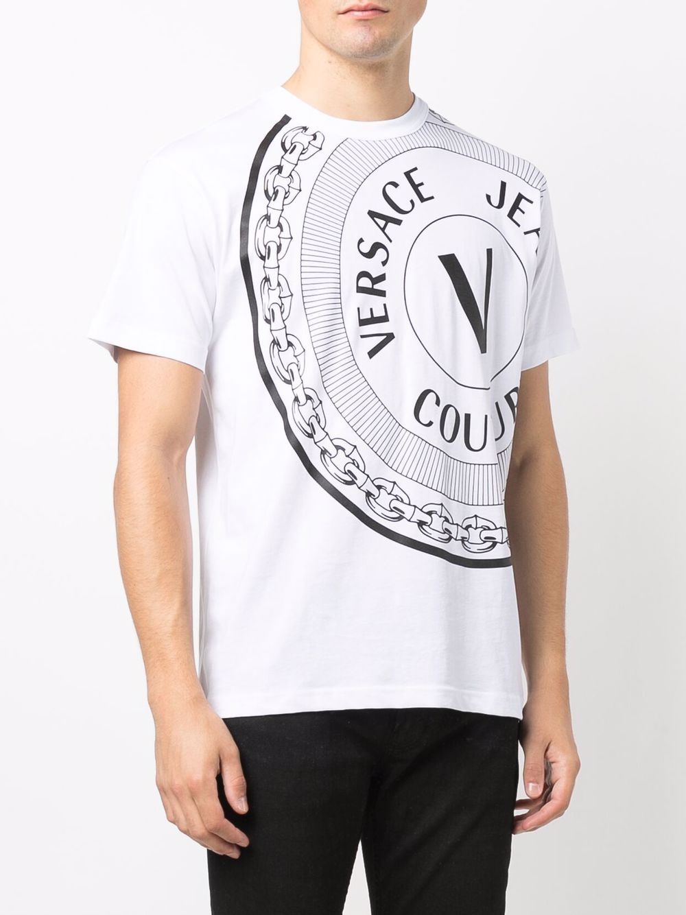 Versace Jeans Couture logo-print Cotton T-shirt - Farfetch