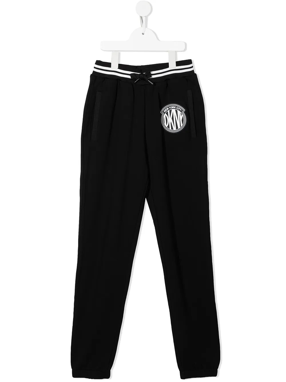 

Dkny Kids TEEN logo patch trackpants - Black