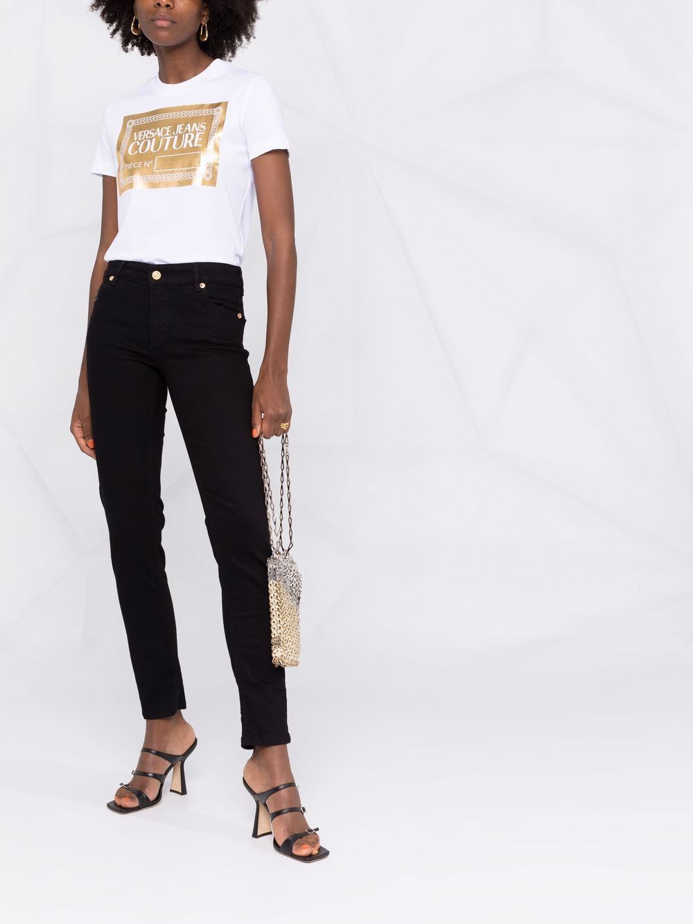 фото Versace jeans couture футболка с логотипом etichetta