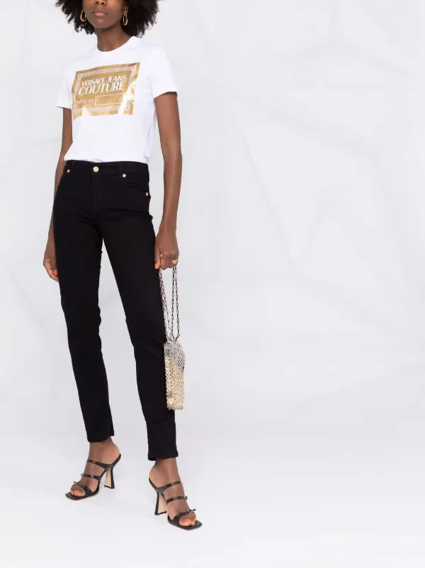 Versace Jeans Couture T-shirt Etichetta Con Stampa - Farfetch