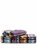 Missoni Home two-piece Giacomo zigzag towels - Brown