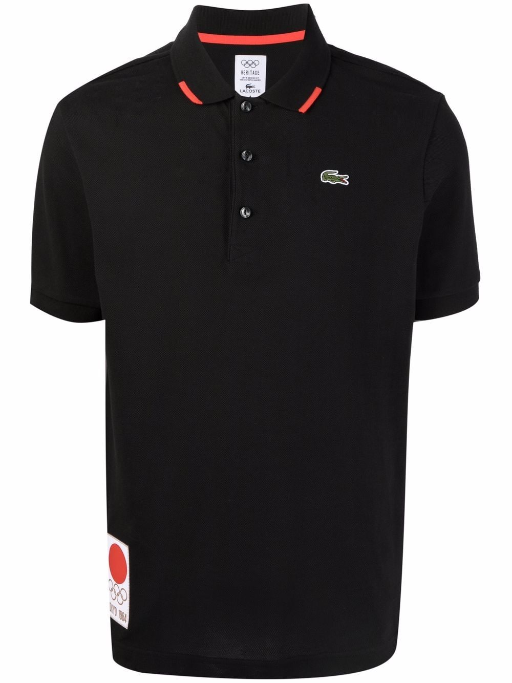 Lacoste рубашка поло с вышитым логотипом Черный PH4552 16969793