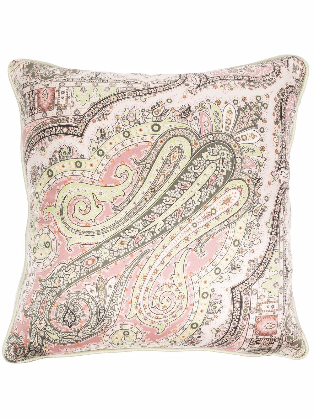 

ETRO HOME paisley silk cushion - Neutrals