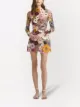 Oscar de la Renta floral embroidered mini dress