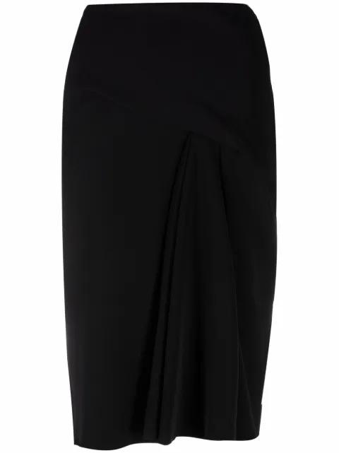 Versace pinch-pleat A-line skirt
