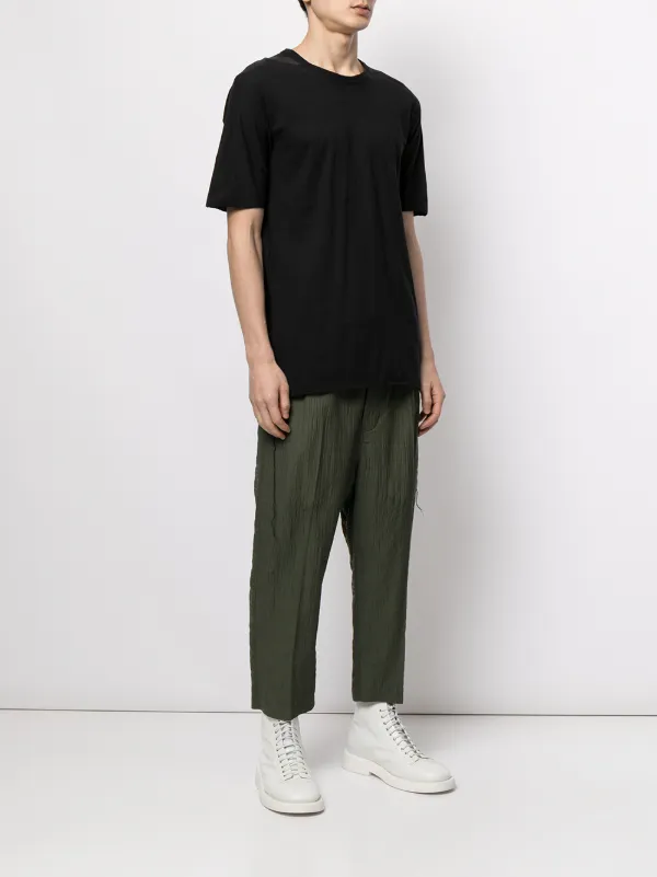 Isaac Sellam Experience tape-detail short-sleeved T-shirt | Black