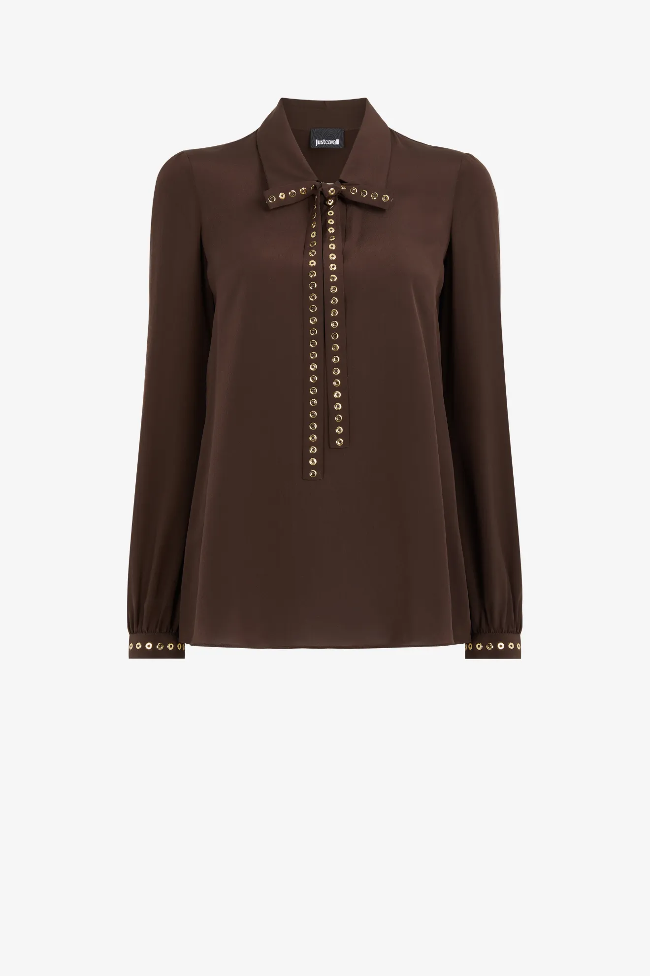 Just Cavalli Studded Silk Top | Roberto 