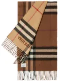 Burberry two-tone checked cashmere scarf - Brown