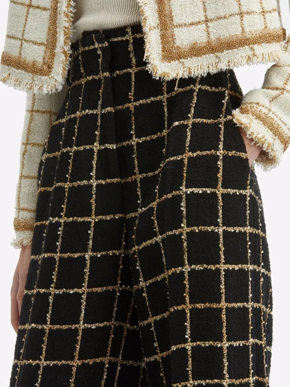 фото Oscar de la renta широкие брюки в клетку