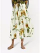 Oscar de la Renta pleated sunflower-print midi skirt
