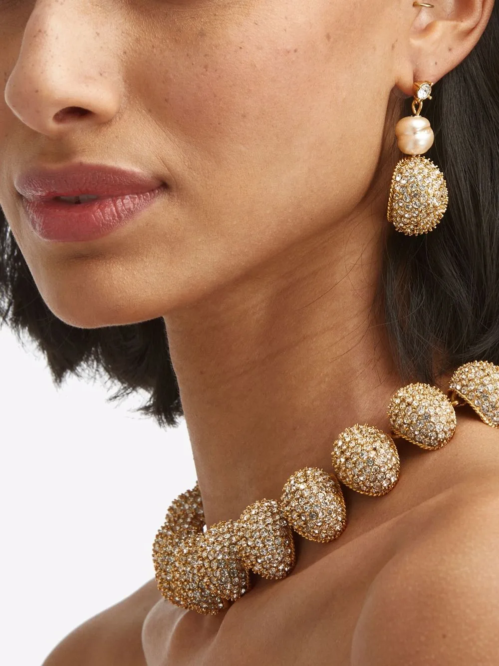 Image 2 of Oscar de la Renta pavé pod earrings