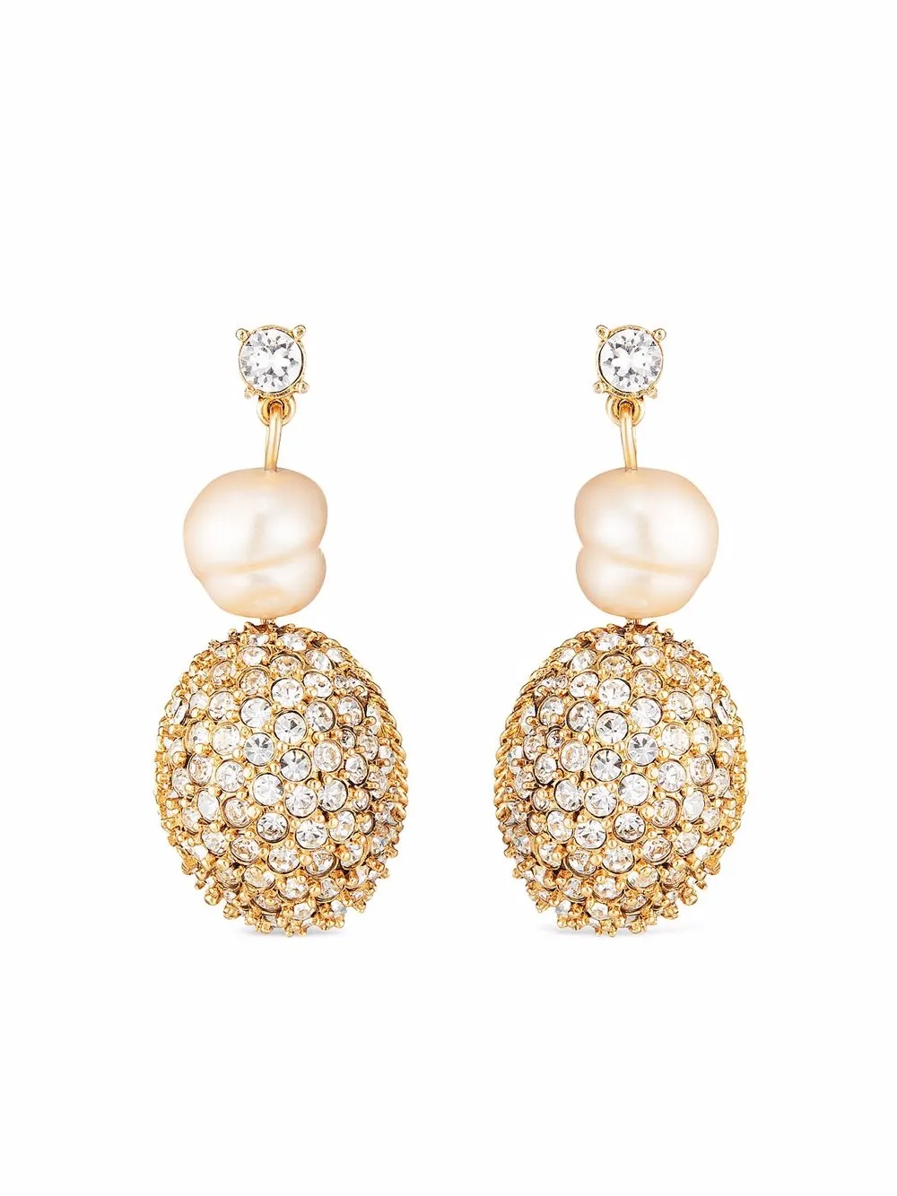 Image 1 of Oscar de la Renta pavé pod earrings