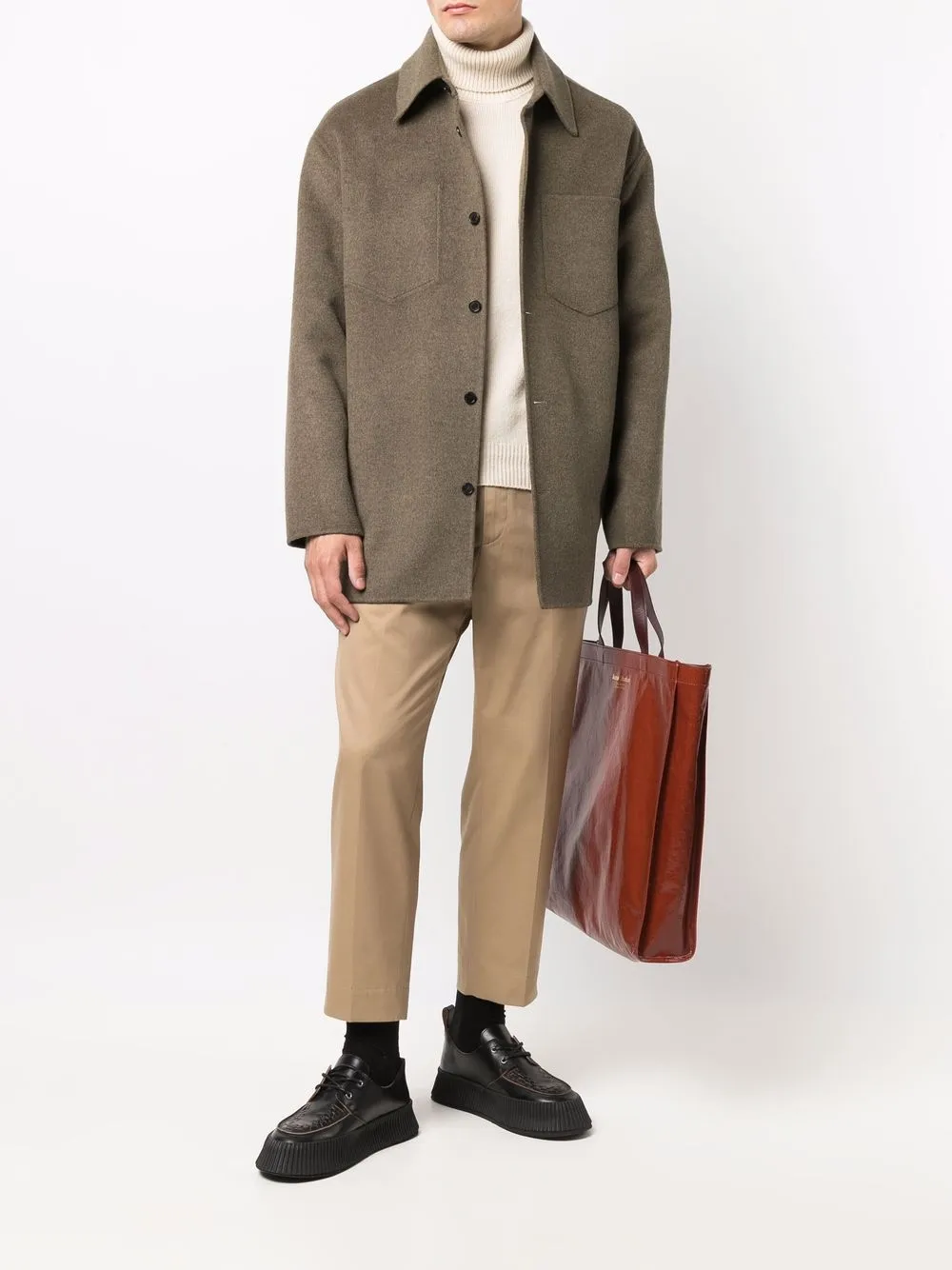 Jil Sander Kasjmier coltrui - Beige
