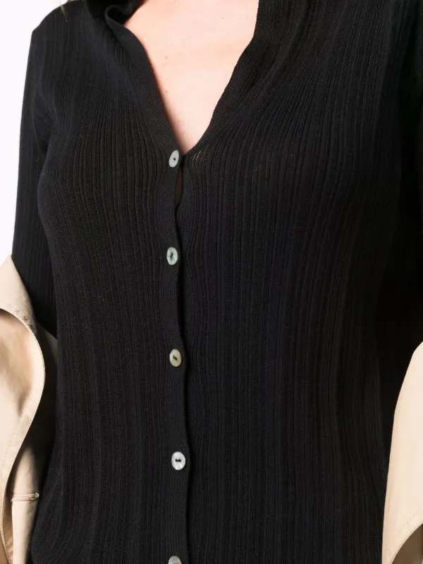 vince black cardigan