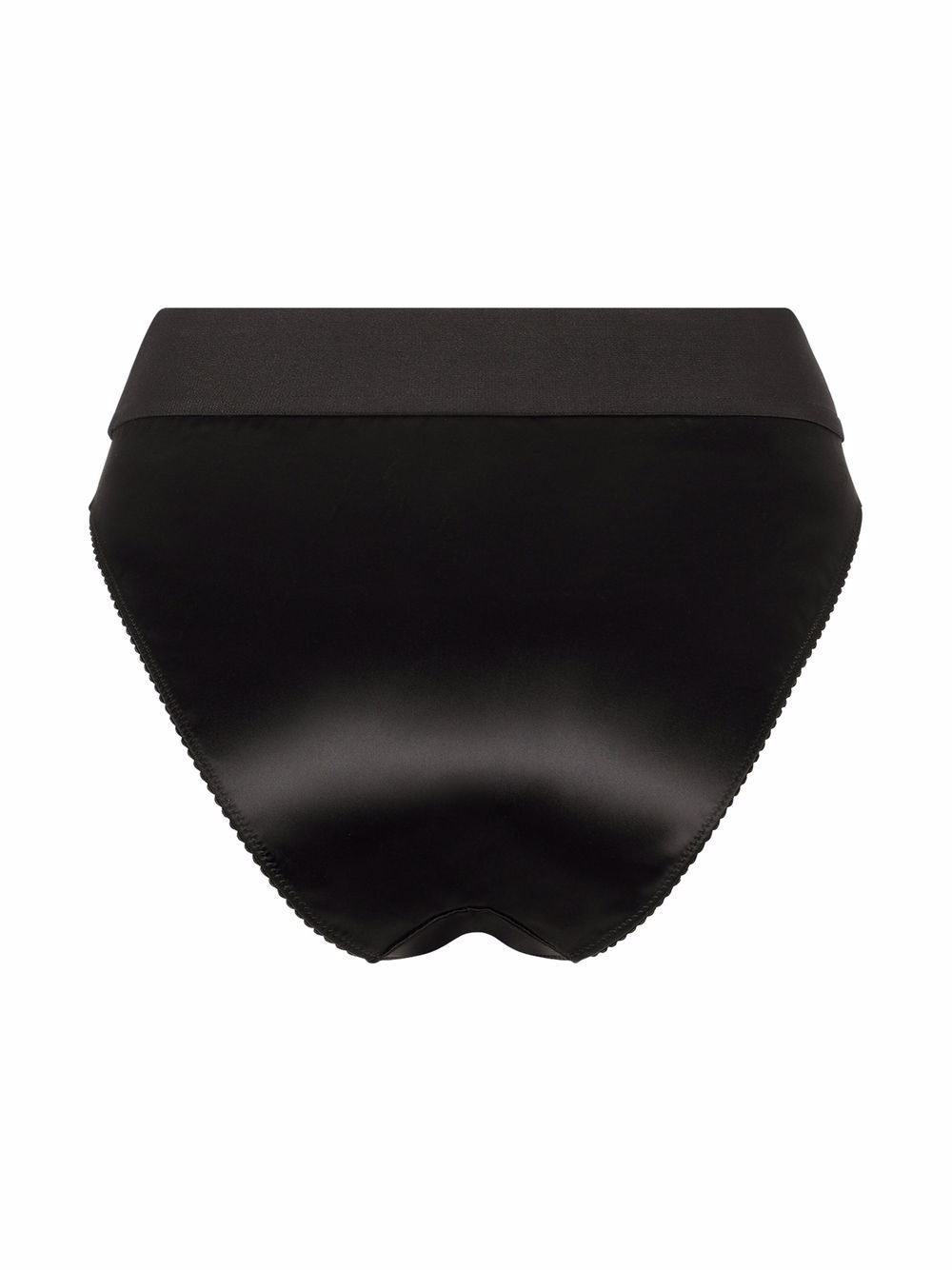 Shop Dolce & Gabbana High-waisted Logo-waistband Briefs In Black