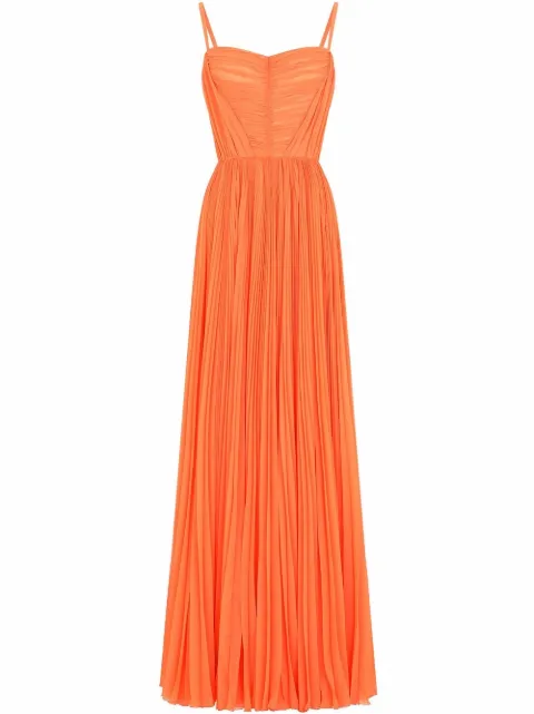 Dolce & Gabbana pleated chiffon maxi dress