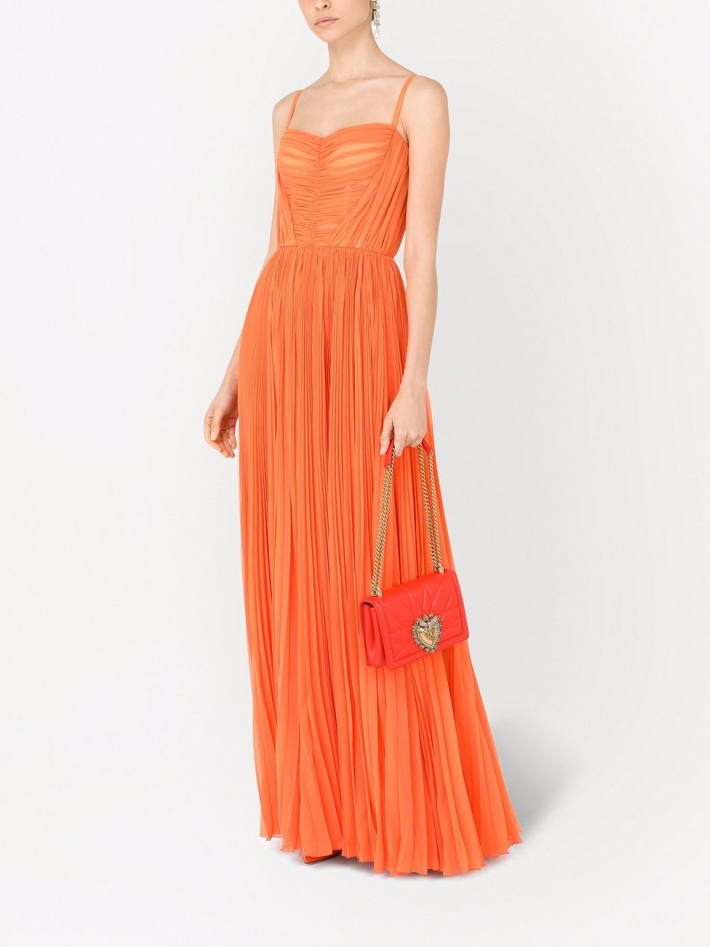 Dolce & Gabbana Jurk met gesmockt detail - Oranje