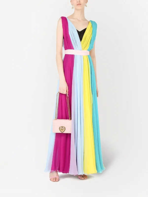 dolce gabbana chiffon silk dress Long floral-print chiffon dress in Print for Women